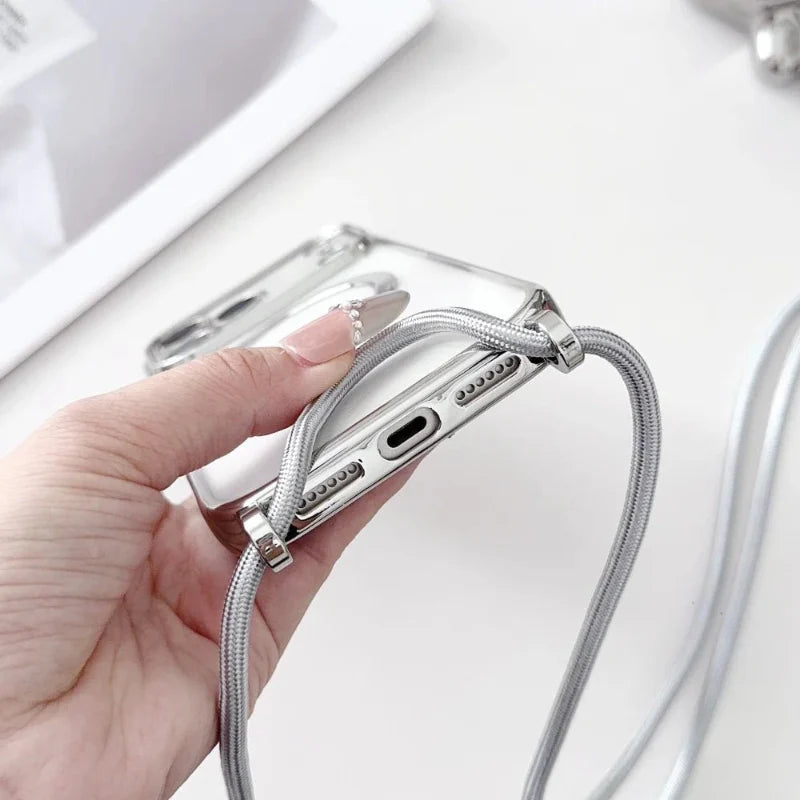 Lisslune | CarryLink – Adjustable Phone Lanyard with Clear MagSafe Case