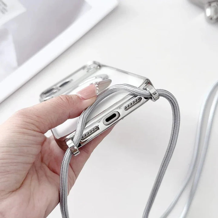 Lisslune | CarryLink – Adjustable Phone Lanyard with Clear MagSafe Case