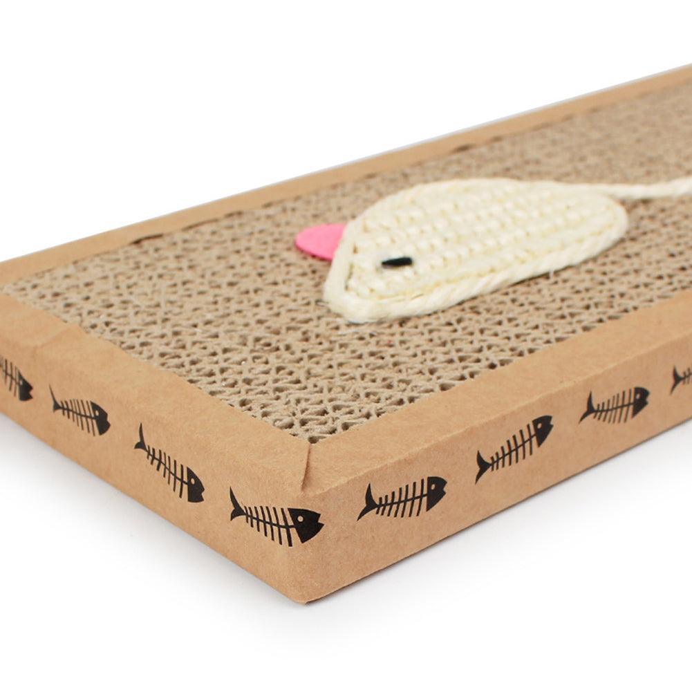 Lisslune | Interactive cat scratching board with mouse/fish design and comfortable bed function