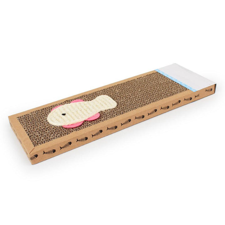 Lisslune | Interactive cat scratching board with mouse/fish design and comfortable bed function