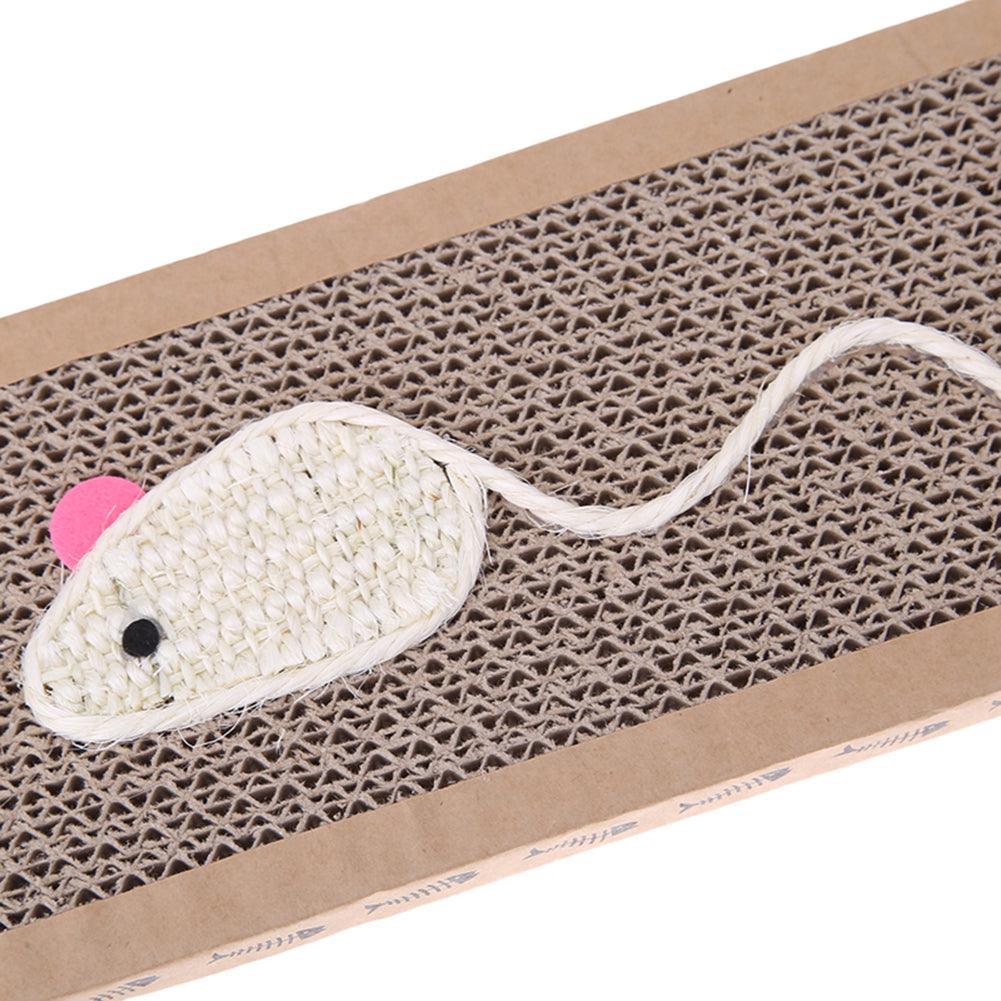 Lisslune | Interactive cat scratching board with mouse/fish design and comfortable bed function