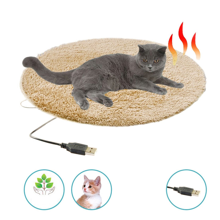 Lisslune | USB heated plush cat bed - Constant temperature & Portable winter cushion