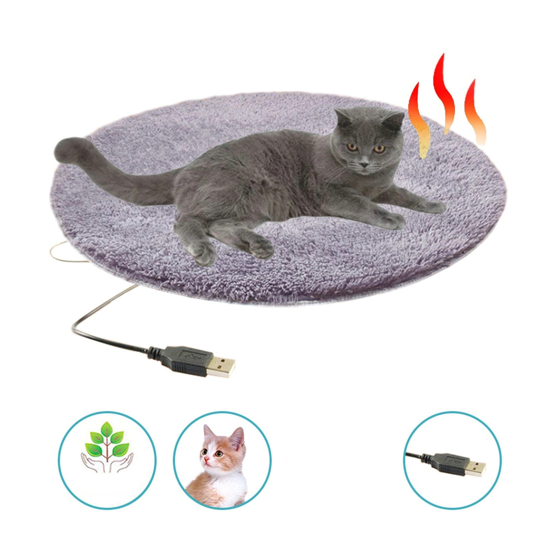 Lisslune | USB heated plush cat bed - Constant temperature & Portable winter cushion