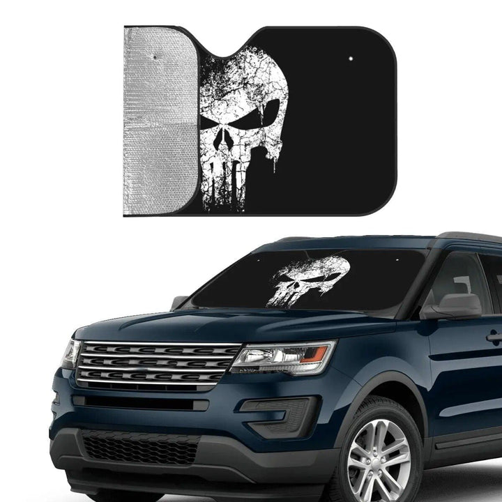 Lisslune | Punisher Skull Car Sunshade – Cute Car Windshield Protector 76x140cm