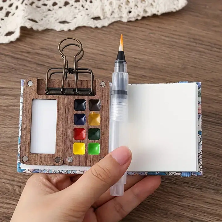 Lisslune | Mobile Watercolor Paint Box Set with 24 Colors