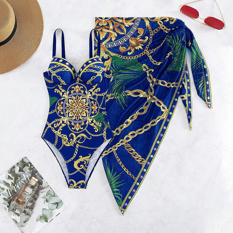 Lisslune | Push-Up Swimsuit with Beach Skirt
