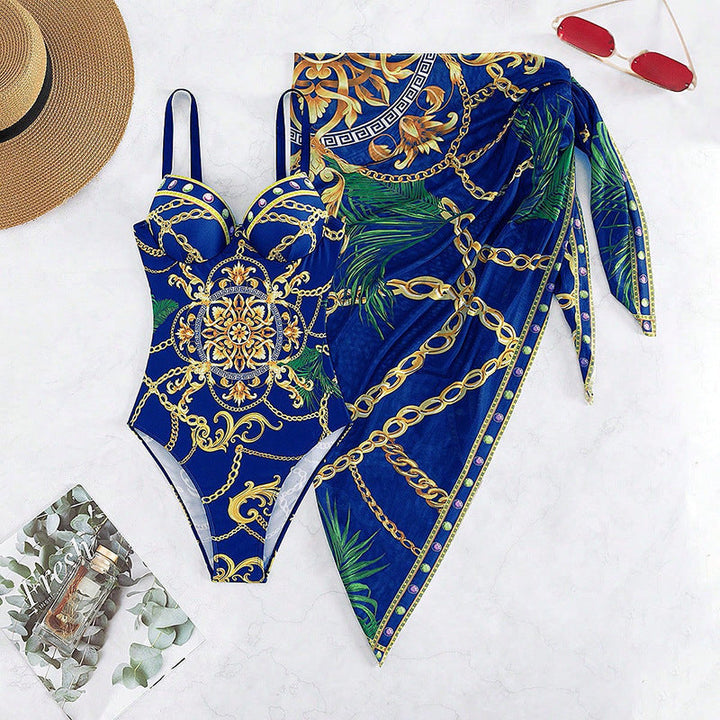 Lisslune | Push-Up Swimsuit with Beach Skirt