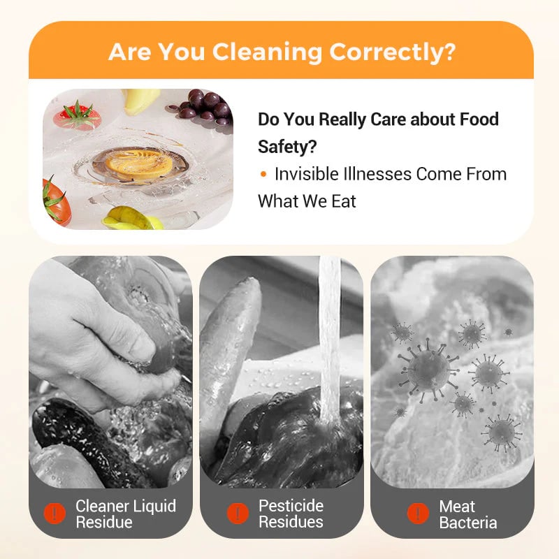 Lisslune | Wireless Waterproof Portable Food Cleaner & Purifier