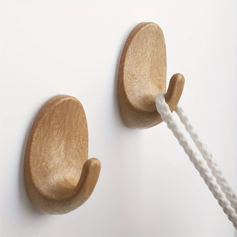 Lisslune | Self-Adhesive Wood-Look Wall Hooks Durable