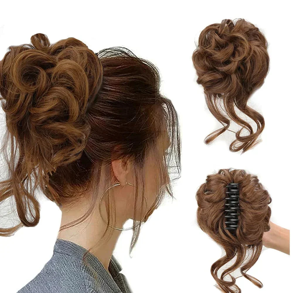 Lisslune | Curly Hair Bun – Clip-in Hair Piece with Volume and Natural Look