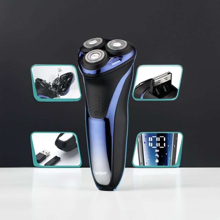 Lisslune | Men’s Waterproof Electric Shaver | 3D Flexible Heads, Fast Charging & Ideal for Daily Grooming