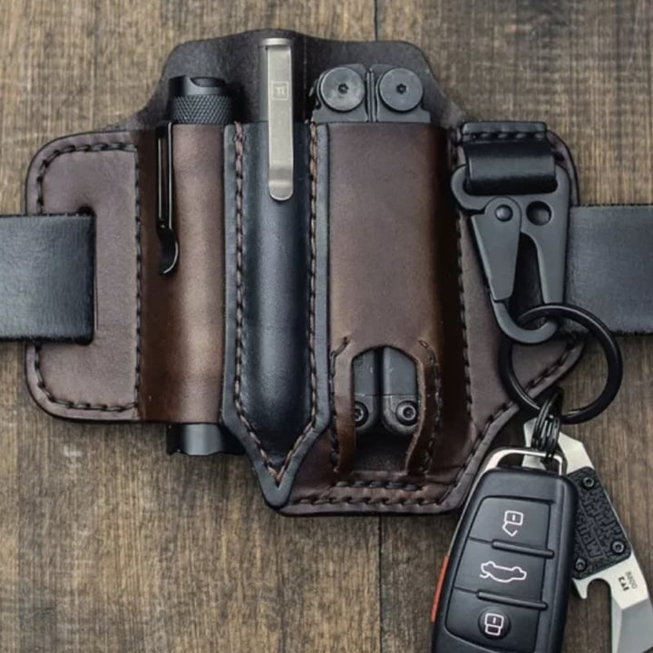 Lisslune | Cowhide Leather Owl Buckle Tactical Multifunctional Belt Cover