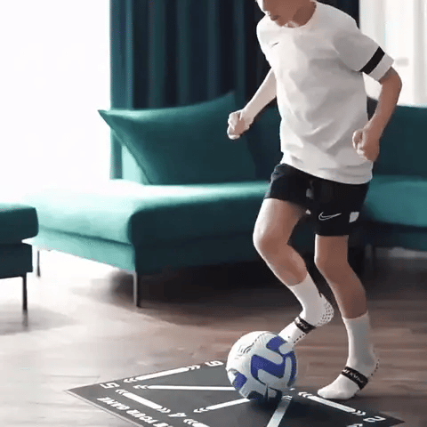 Lisslune | Football Pro Training Mat | Anti-Slip, 2x2m Space & Video Program for Skill Enhancement and Home Training