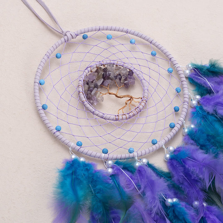 Lisslune | Frendorf Crystal Tree of Life Feather Glow Dreamcatcher
