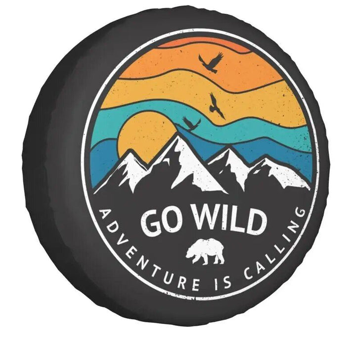 Lisslune | Universal adventure-ready SUV and trailer spare tire cover - Durable weather-resistant protection 14", 15", 16", 17" inches