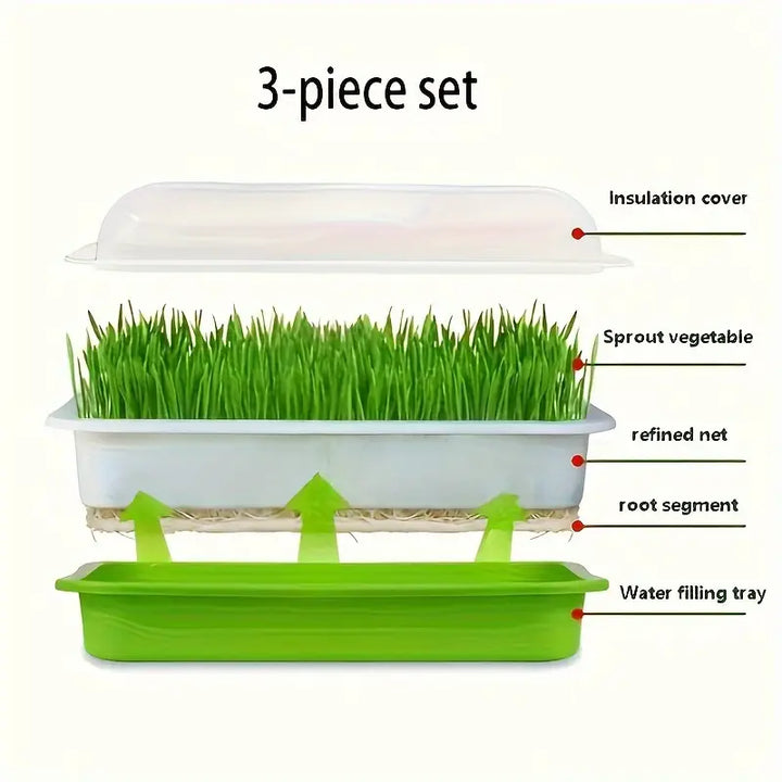 Lisslune | Germination trays with lid – Double-layer seed sowing tray for effective seed germination