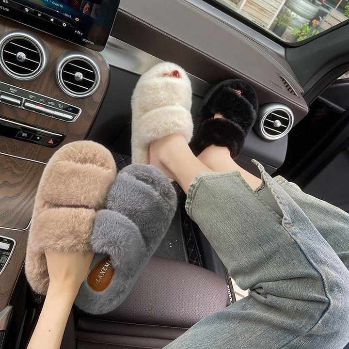 Lisslune | Leisure Fleece-lined Platform Slippers