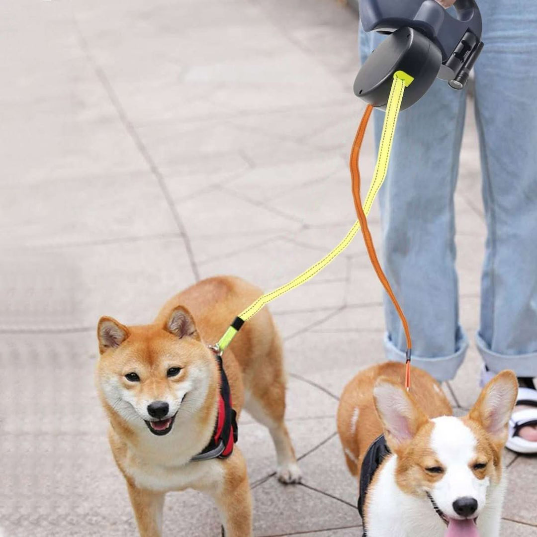 Lisslune | PROPET DUO – Retractable leash for two dogs with LED light for safe walks