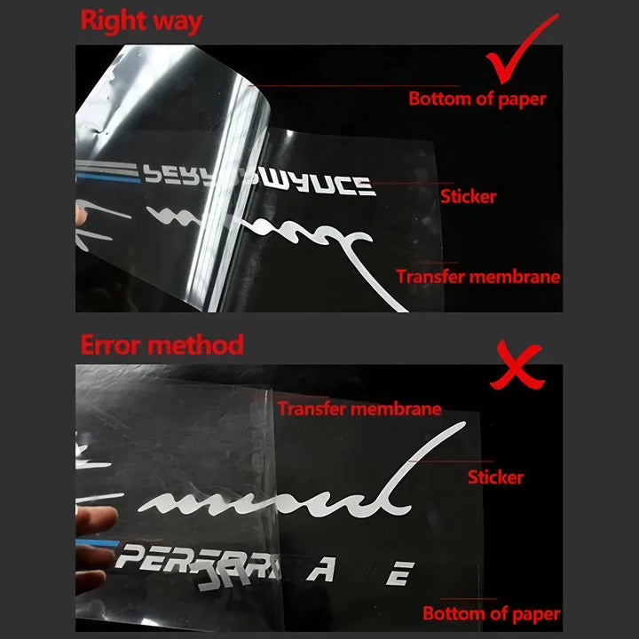 Lisslune | 6Pcs Racing Stripe Vinyl Decal Set for Car Hood, Side, Rearview Mirror
