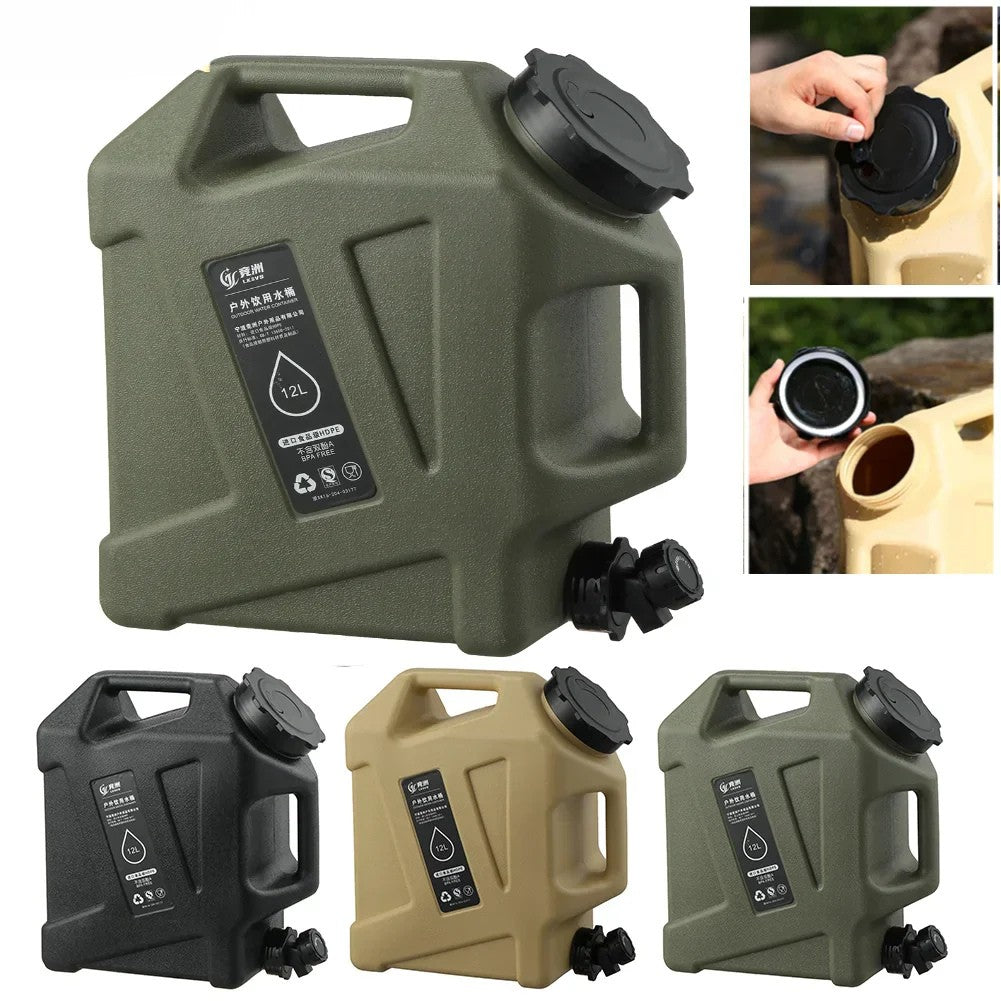 Lisslune | Portable 12L water container with tap – Sturdy canister for outdoor and camping