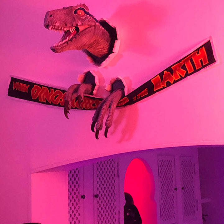Lisslune | Wall Bursting Velociraptor Decorations