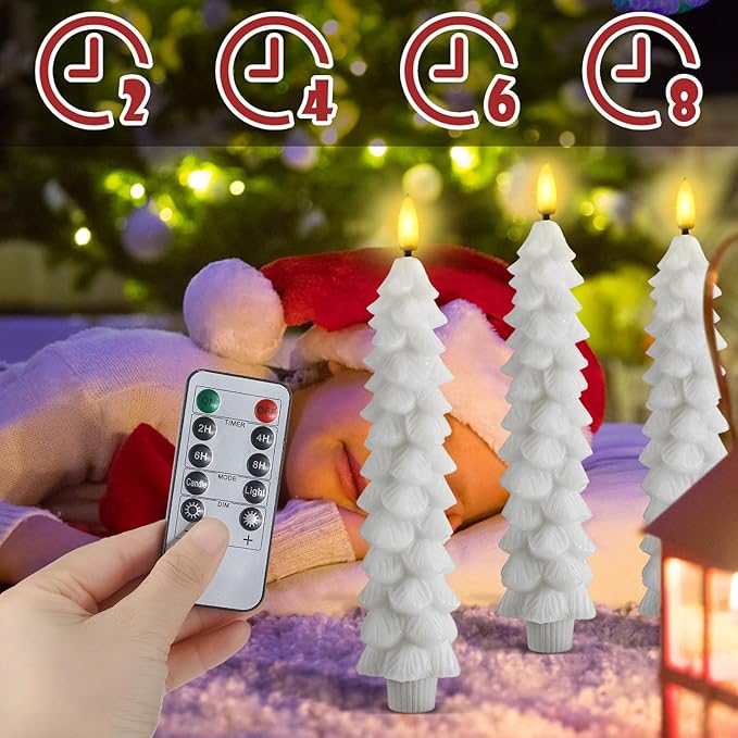 Lisslune | Flameless LED Candles with Remote Control – Realistic 3D Flickering Model LumaGlow
