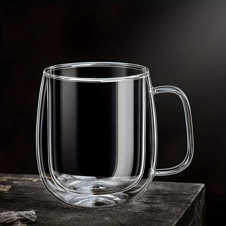 Lisslune | ThermoSip Double-walled Glass Mug – Borosilicate Glass, Heat Resistant & Elegant