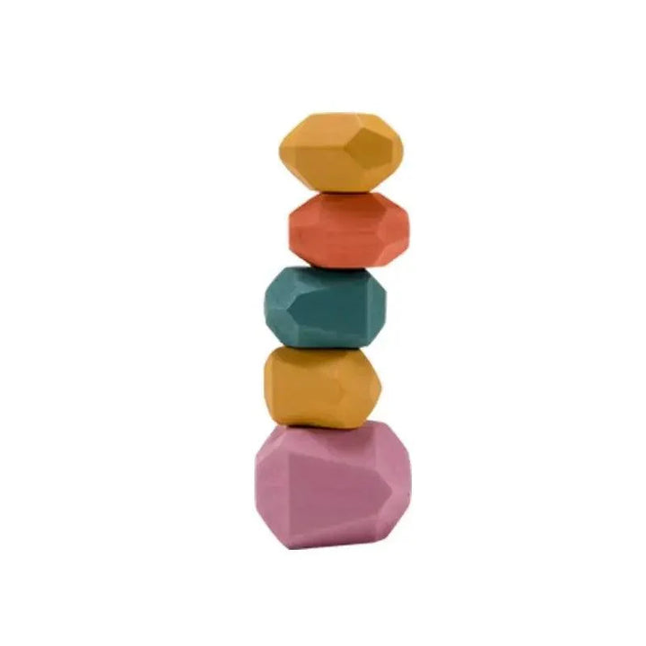 Lisslune | Colorful Wooden Building Blocks Set for Creative Learning and Logical Development