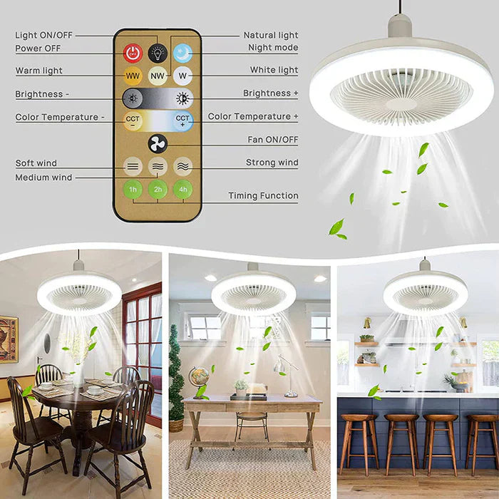 Lisslune | Ceiling Fan with Light - CoolLight