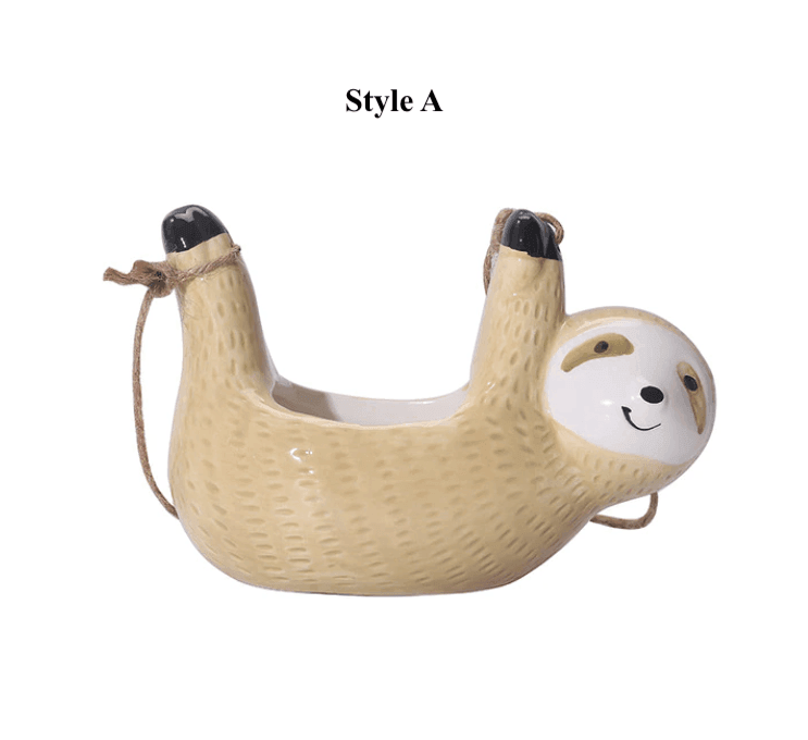Lisslune | Ceramic Sloth Hanging Plant Pots