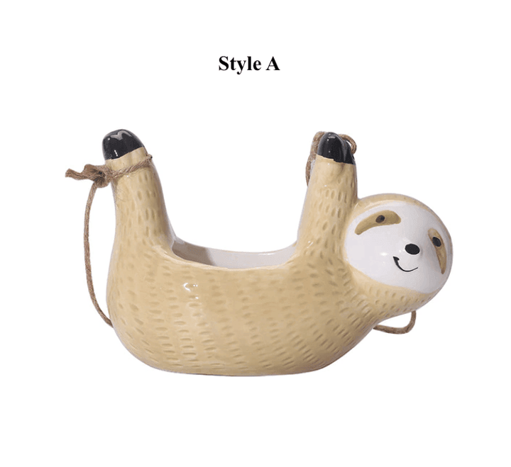 Lisslune | Ceramic Sloth Hanging Plant Pots