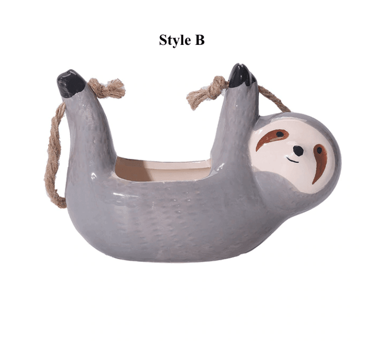 Lisslune | Ceramic Sloth Hanging Plant Pots