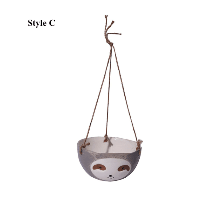 Lisslune | Ceramic Sloth Hanging Plant Pots