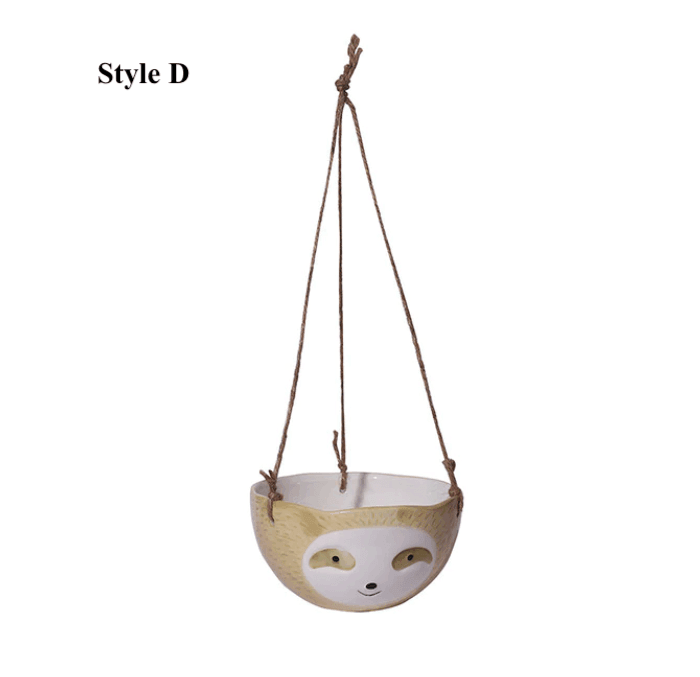 Lisslune | Ceramic Sloth Hanging Plant Pots