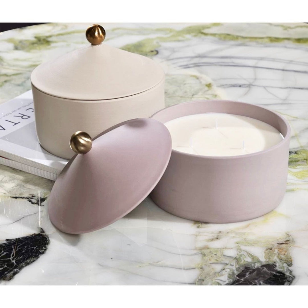 Lisslune | Ceramic Storage Candle Container with Lid