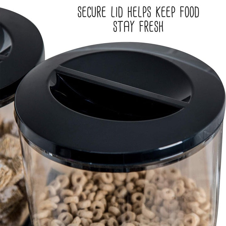 Lisslune | Dual Cereal Dispenser, Dry Food Storage Container for Easy Dispensing
