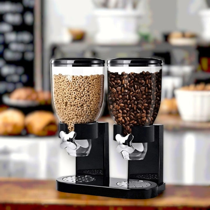 Lisslune | Dual Cereal Dispenser, Dry Food Storage Container for Easy Dispensing