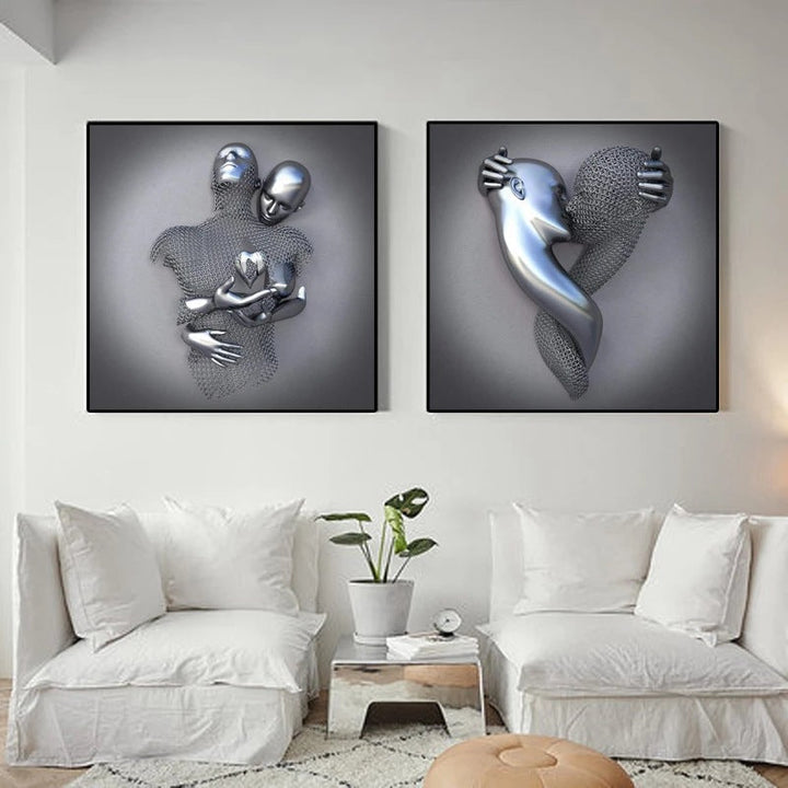 Lisslune | Artizone Silver Canvas Painting