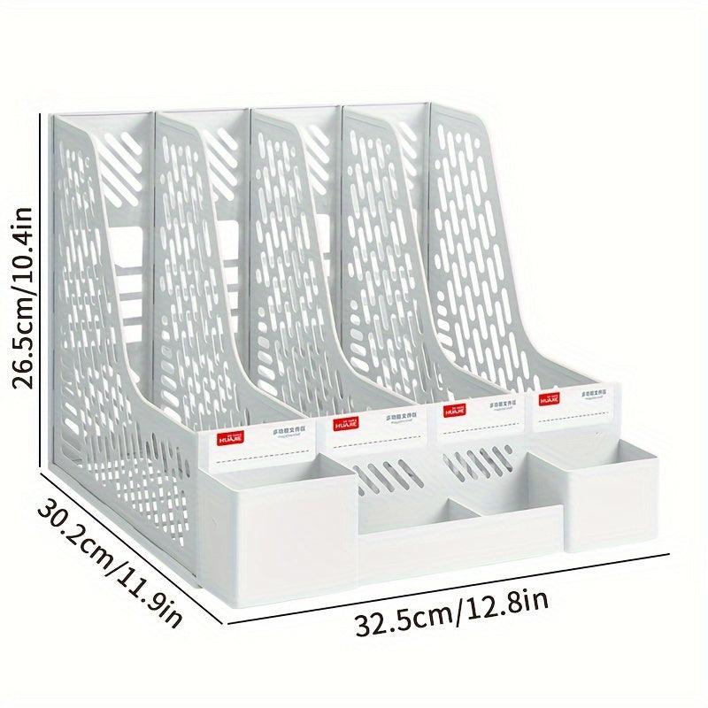 Lisslune | 4-compartment desk organizer with integrated pen holder