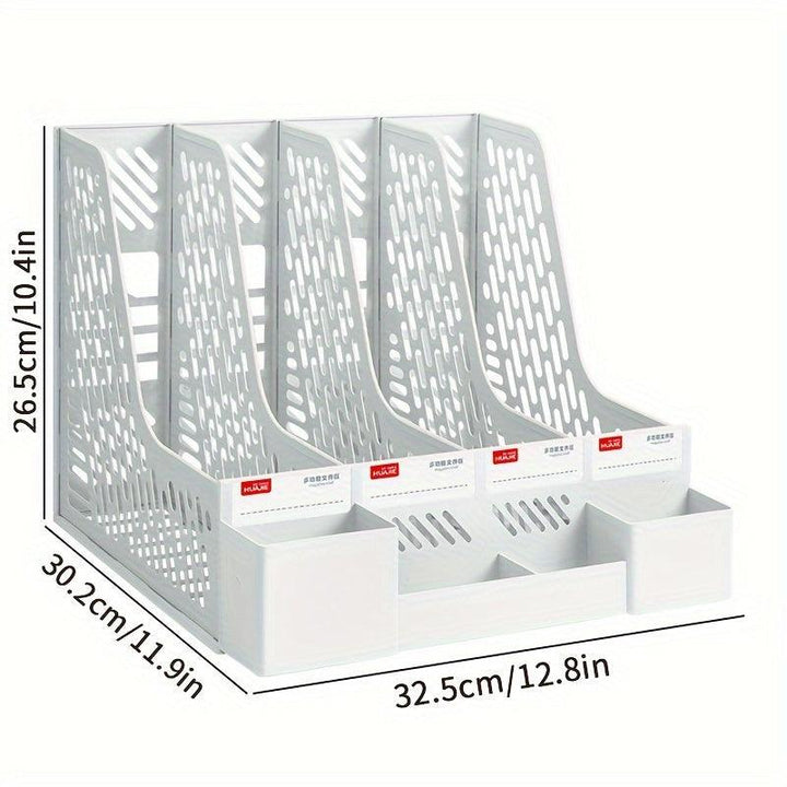Lisslune | 4-compartment desk organizer with integrated pen holder