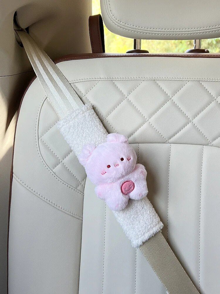 Lisslune | Plush Doll Rabbit Bear Car Seat Belt Shoulder Cover