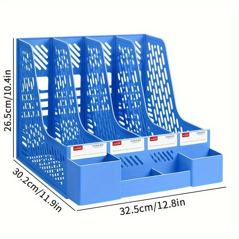 Lisslune | 4-compartment desk organizer with integrated pen holder