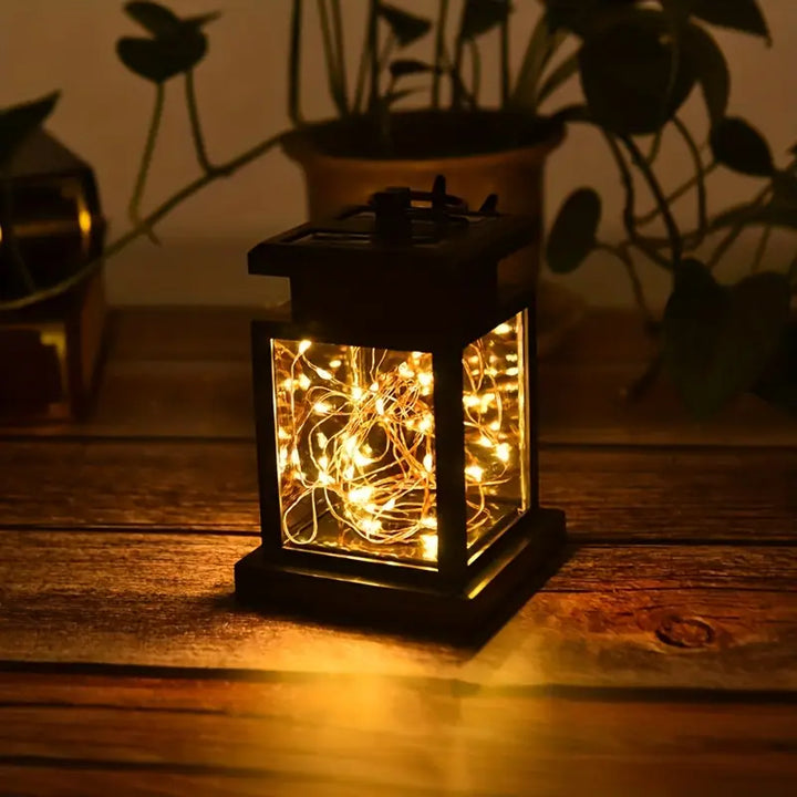 Lisslune | Solar LED Lantern with Light Wire and Hanging Clip – Waterproof Garden Lighting for Terrace and Balcony