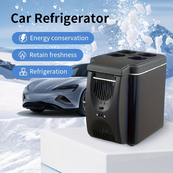 Lisslune | Compact 6L Portable Mini Fridge for Cars – DC 12V Electric Cooler for Drinks, Seafood and Fruits, Ideal for Travel and Outdoor Adventures
