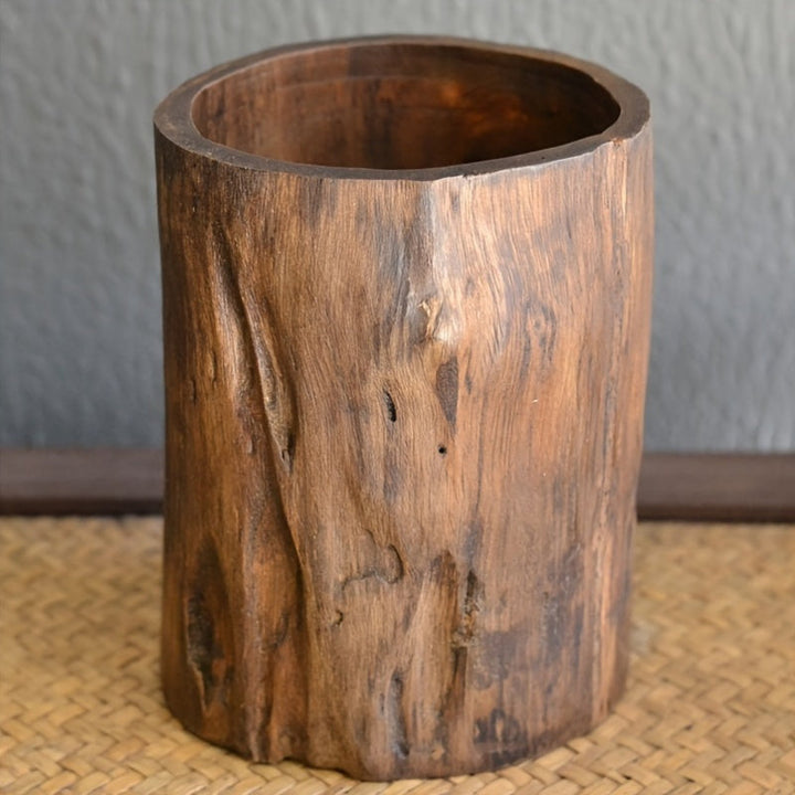 Lisslune | Handmade Wooden Pen Holder – Unique and Natural Look