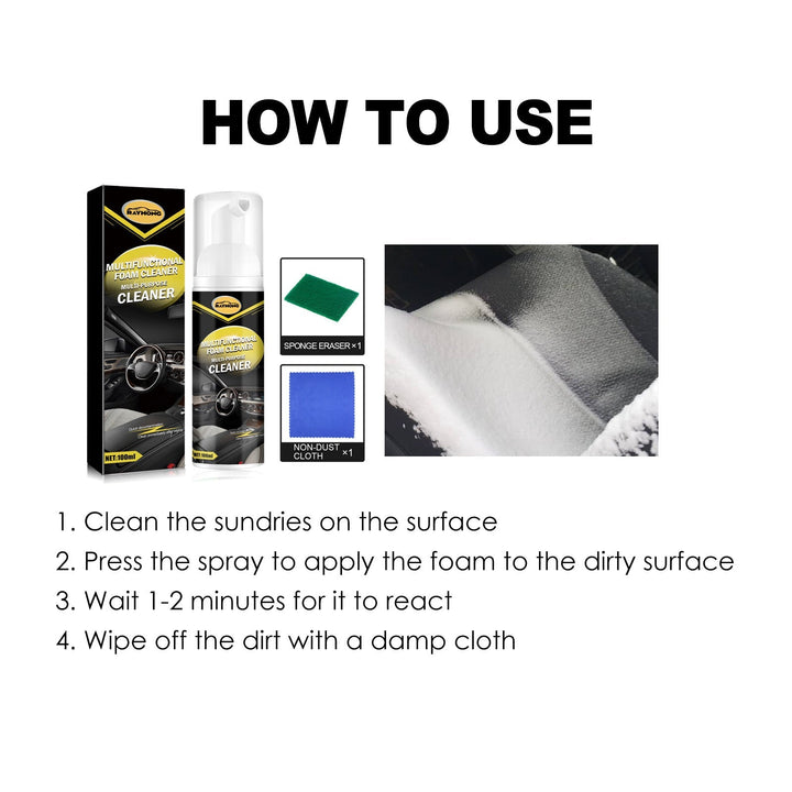 Lisslune | Multifunctional Car Interior Foam Cleaning Set