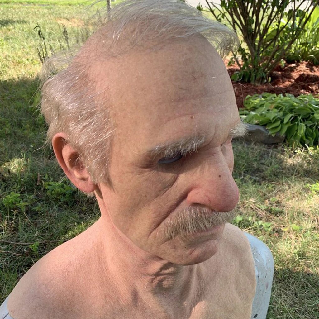Lisslune | Creepy Old Man Mask – Realistic Latex Halloween Mask for Adults