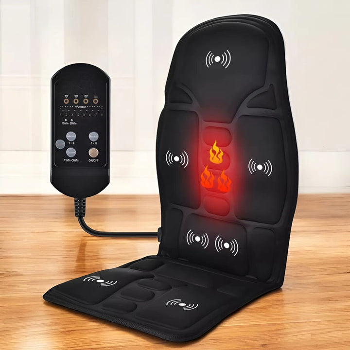 Lisslune | Electric Massage Chair Pad with Soothing Heat Therapy - Ideal for Home & Car