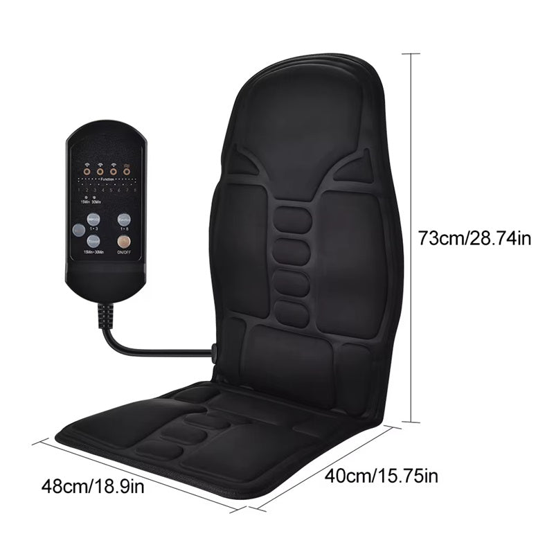 Lisslune | Electric Massage Chair Pad with Soothing Heat Therapy - Ideal for Home & Car