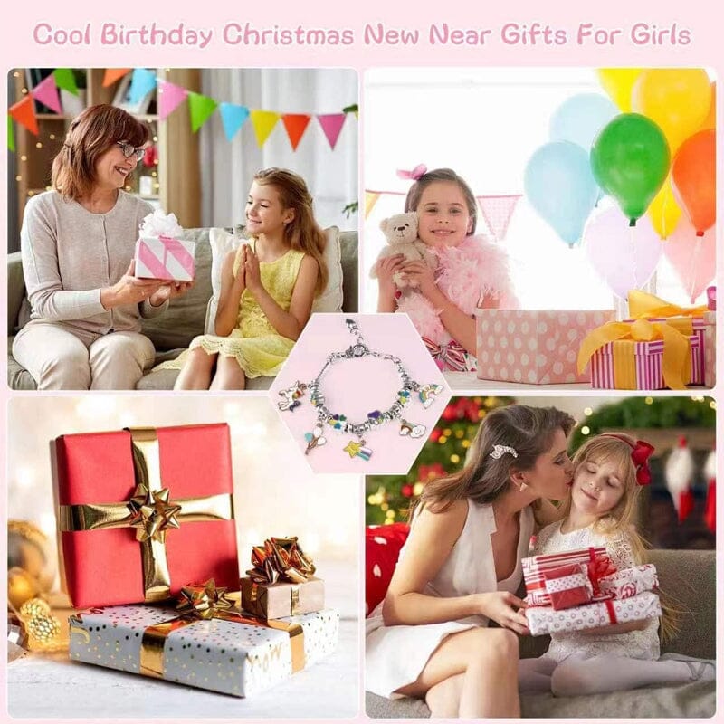 Lisslune | CHARMELLA – Sparkly Girls Charm Bracelet Making Kit for Creative Fun